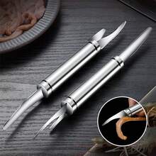 3PCS 5 In 1 Multifunctional Shrimp Line Fish Maw Knife Stainless Steel Line Knife - Silver - View 1