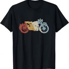 Motorcycle Retro Style Vintage T-Shirt - màu đen - Xem 1