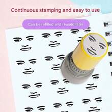 Random Color Stamp Box, Cute Black Ink Stamp, Fun Stamp, Suitable For Daily Office Use, Can Be Used As Label And Marking Stamp - Multicolor - View 6