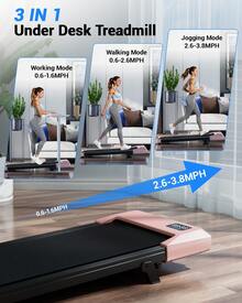 Foldable 6% Slope Under Desk Treadmills 2.5 HP Quiet Walking Pad Portable Remote Control LED Display 300LBS Exercise Walkingpad - US A Type Plug(110-127V) - View 6