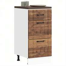 vidaXL Armadio da cucina Lucca vieux bois bois ingénierie - Castano - Visualizzare 2