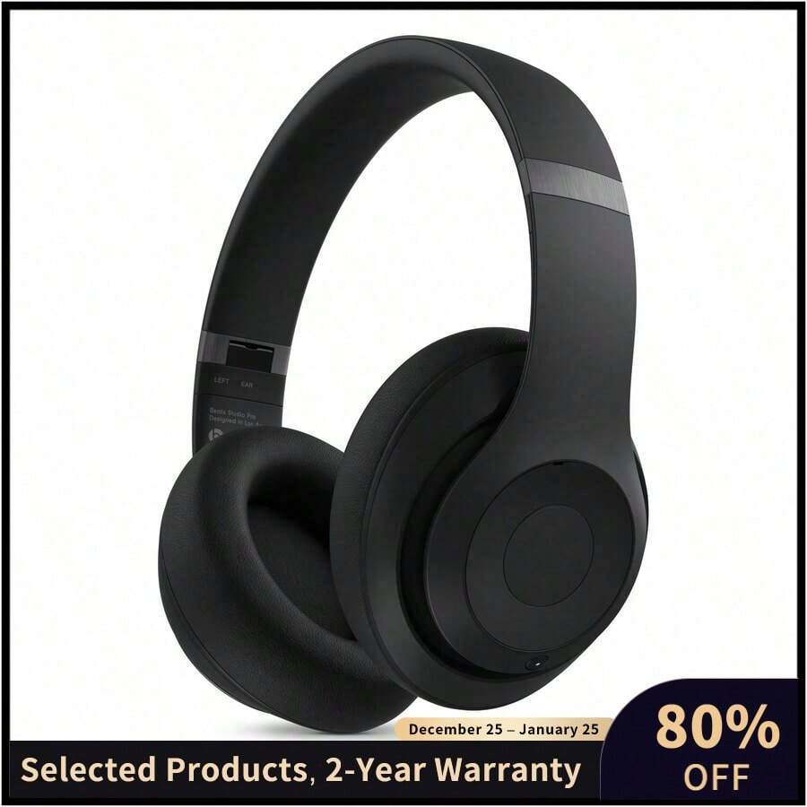 Wireless Over-Ear Studio Pro Headphones - Premium Audifonos Bluetooth With Noise Cancelling Technology, Plush Memory Foam Ear Cushions, Adjustable Headband, Long-Lasting Battery, Clear Mic For Hands-Free Calls, Ideal For Music Streaming, Travel, Work, Gaming, Home Office & Daily Commutes - 藍色 - 查看 1