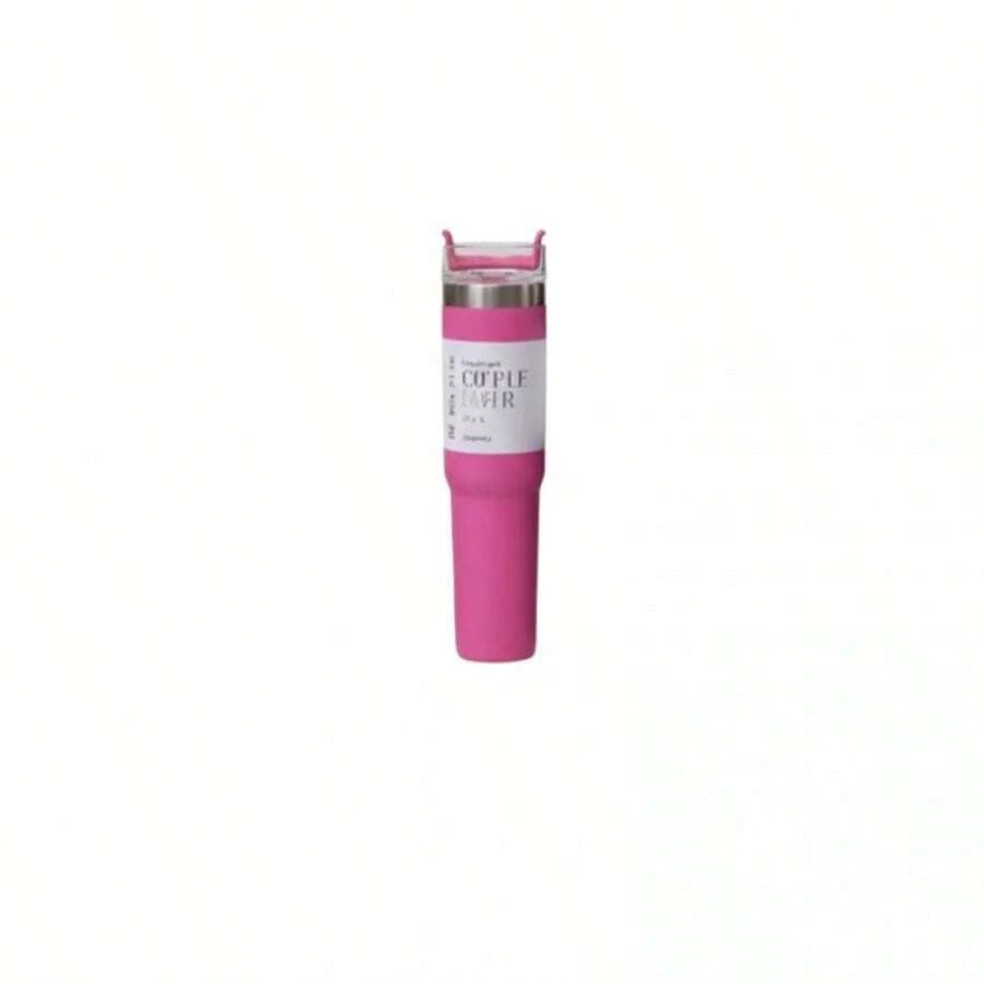 20oz Stainless Steel Thermal Mug With Rotating Lid - Pink - View 1