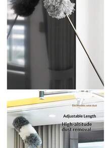 Extendable Microfiber Duster With Flexible Head - Washable Reusable Manual Cleaner For High Ceilings, Furniture & Cars