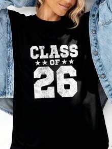 Graduation T-Shirt Class Of 2026, Fun Gift For Senior Students-1 - Black 1 2 - View 2