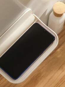 1pc Foldable Wall-Mounted Storage Rack, Suitable For Bathroom, Bedside, Dorm, Phone Holder, Cable Box, Bathroom Storage Organizer - Multicolor - View 5