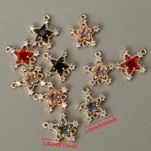 2Pcs 18x16mm Star Glass Pendant For Jewelry Making Bracelet Earring Diy Handmade Accessories - Multicolor - View 4