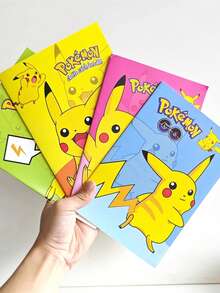 3-In-1 Pikachu Pokemon Blind Box Pen, 1pc Cute Pokemon Cartoon Pattern Notebook With High-Quality Paper, Quick-Drying Retractable Ballpoint Pen, Back To School Stationery Gift