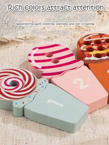 Children's Ice Cream Digital Stick Number And Quantity Matching Toy, Math Enlightenment Cognitive Teaching Tool, Montessori Early Education Puzzle Toy - Multicolor - View 8