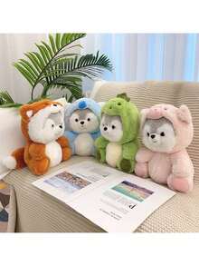 7.8 Inch Plush Husky Doll - Adorable Transformable Husky Doll, Doll Puppy Wearing Clothes, Realistic Details Make Precious Companion - Great For Bedroom Or Classroom Decor - 4 Styles Available, Valentine's Day Gift - Multicolor - View 8