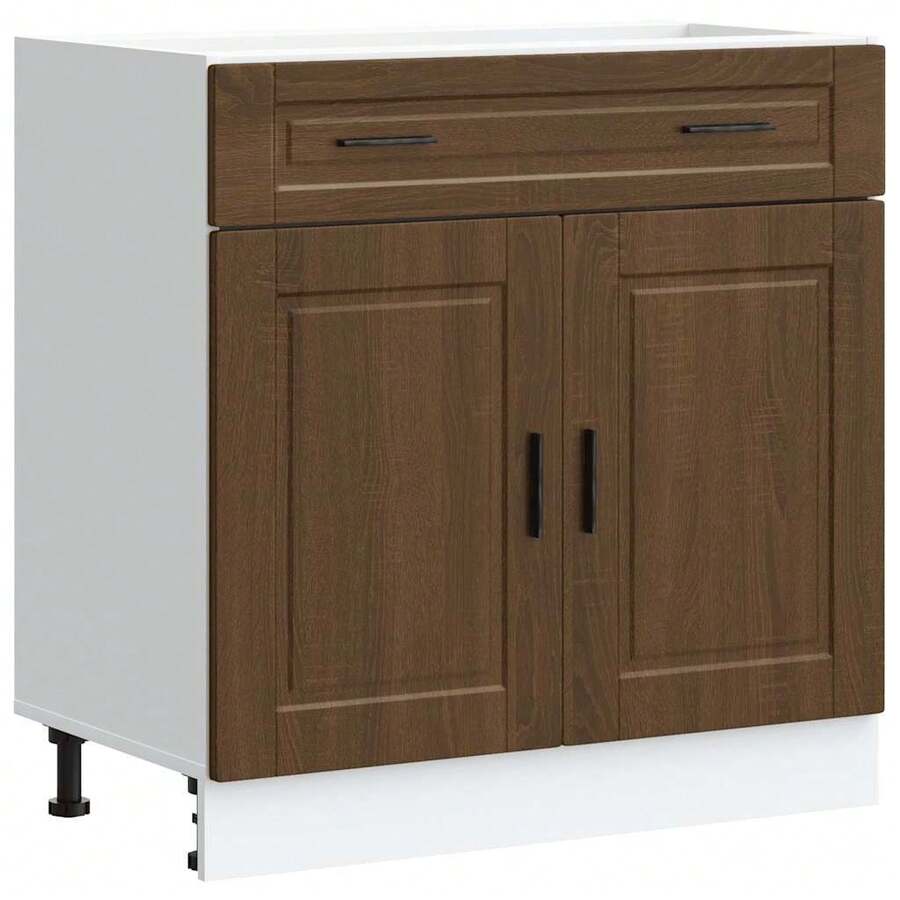vidaXL Armario de cocina Porto chêne marrón madera de ingeniería - Marrón - Ver 1