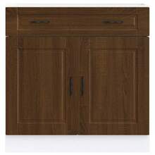 vidaXL Armario de cocina Porto chêne marrón madera de ingeniería - Marrón - Ver 4