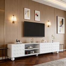 Television Stands & Entertainment Centers - White+Particle Board - View 1