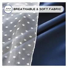 Navy Blue Blackout Curtains  Bedroom, Polka Dot Sheer Curtains 52x84 Inch - 2 Panels, Grommet Top, Light Filtering - 如圖30 - 查看 5