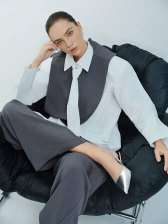 Fall/Winter 2025 Women's Black High Heel Pumps, 4cm Kitten Heel Pointed Toe Shoes, Party High Heels, Formal Shoes, Slip-On Backless High Heels, Pointed Toe High Heels, Elegant