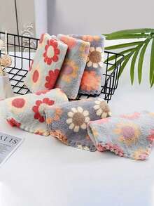 1片/5片/10片装波西米亚风花卉清洁布 - 高吸水性、快干、柔软涤纶材质 - 高档家居装饰必备（颜色随机） - 彩色 - 查看 3