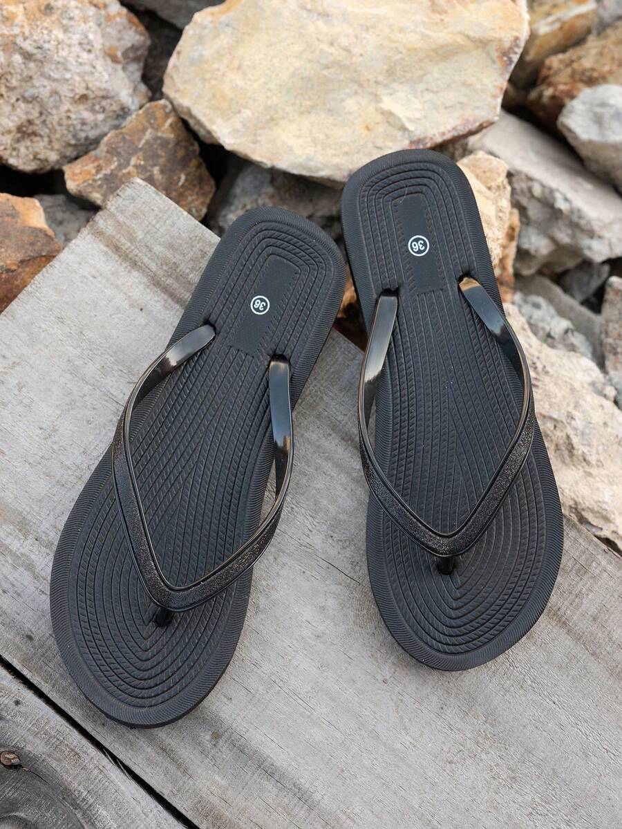 Sandalias de mujer de moda casual, chanclas ligeras de dedo abierto para vacaciones y playa, cómodas sandalias de ducha con suela suave