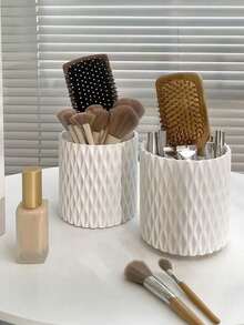 1pc 360° Rotating Makeup Brush Holder, Multi-Functional Desktop Organizer, Can Hold Lipsticks, Eyebrow Pencils, Skincare Products And Stationery, Perfect Birthday/Wedding Gift For Parents, Friends, Teachers, Also Suitable For Vanity Table - Multicolor - View 7