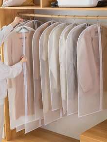 Bộ 5 túi bọc quần áo trong suốt, túi chống bụi, túi sắp xếp tủ quần áo, túi đựng quần áo - Túi bọc vest, túi chống bụi quần áo, túi treo đựng quần áo trong tủ quần áo, túi đựng quần áo du lịch và gia đình di động, có thể giặt, dùng để sắp xếp tủ quần áo, quà tặng Ngày của Cha, phù hợp với áo sơ mi, vest, váy, túi bọc quần áo cao cấp, túi bọc quần áo trong suốt có khóa kéo. - trắng - Xem 6