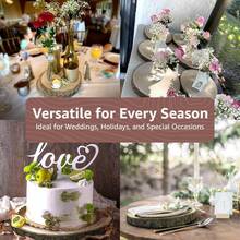 1/2/10pcs Natural Paulownia Wood Slices, Large Round Wood Slabs With Bark, Rustic Wedding Centerpieces, Cake Stand, Table Chargers, Unfinished Wood Circles For DIY Crafts & Christmas Decor - A - 查看 6