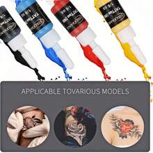 Yikexuanli Wireless Tattoo Kit, Includes 1200mAh Battery, Electric Tattoo Pen, 3 Colors 15ml Tattoo Ink, 10pcs Tattoo Needles, 1pc Tattoo Practice Skin, Complete Tattoo Supplies Suitable For Beginners - Multicolor - View 9
