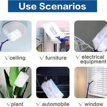 50/30/10pcs Disposable Duster Pen Refills, Static Dust Cleaning Cloth Replacement - Easy Dusting For Electronics, Furniture, Blinds And Ceiling Fans - Cleaning Supplies, Cleaning Accessories - Blue and White - View 8