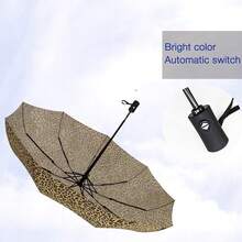Windproof Travel Compact Umbrella-Automatic Umbrellas For Rain-Compact Folding Umbrella, Travel Umbrella Small Portable Windproof Umbrellas For Men Women Teenage. (New Leopard Print),42Inch-1Pack,NewLeopardPrint - 新豹紋 - 查看 4