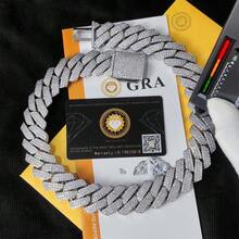 Custom 25MM S925 Sterling Silver Hip Hop Moissanite Cuban Link Chain Thick Miami VVS Cuban Necklace For Men - 25mm - 查看 10