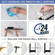 Stainless Steel Paper Towel Holder, Black And Silver, Wall-Mounted Design, Self-Adhesive Or Drilled Installation, Suitable For Various Scenarios In Kitchen, Bathroom, Pantry, And Refrigerator, Car Wash, Durable And Sturdy - 銀色 - 查看 10