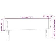 vidaXL Tête de lit con oreilles nere 183x23x78/88 cm in tessuto - nero - Visualizzare 9