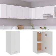 vidaXL Armoire suspendue "Lyon" Blanc 29,5 x 31 x 60 cm Bois d'ingénierie - Blanc - Voir 1