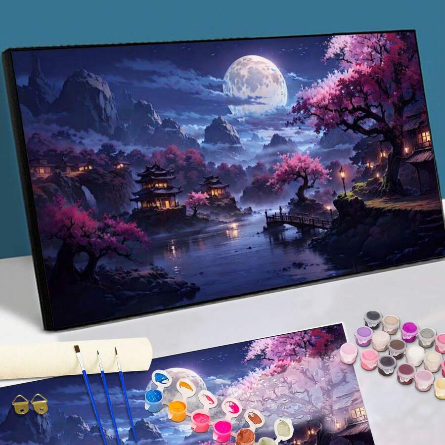 طقم الرسم بالأرقام للكبار - 27.6 * 15.7 بوصة، بدون إطار، طقم الطلاء السهل DIY، حرفة فنية لديكور المنزل، هدية مثالية لأعياد الميلاد، عيد الأب، عيد الميلاد، عيد الأم وعيد الحب - متعدد الألوان - مشاهدة 1