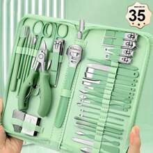 35pcs Manicure Set Personal Care Toenail Clippers Professional Nail Clipper - Green - View 10