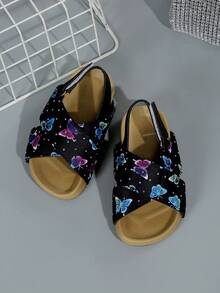 1双女婴夏季露趾魔术贴蝴蝶结平底凉鞋 - 彩色 - 查看 7