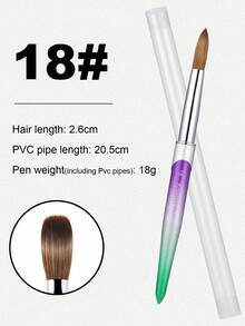 Cọ vẽ móng tay acrylic Kolinsky chất lượng tốt, cọ lông chồn nghệ thuật cán gỗ, cọ tạo gel, dụng cụ vẽ móng. - Nhiều màu - Xem 12