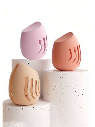 1 pieza Soporte de esponja de maquillaje de silicona, Estuche de almacenamiento de esponja de maquillaje transpirable, Organizador de esponja de maquillaje a prueba de polvo, Adecuado para viajes