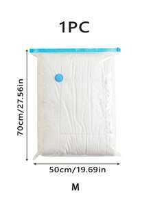 1/5/10个装便携式旅行收纳袋，大容量压缩袋，真空压缩袋，可重复使用真空袋，可折叠收纳盒，印花行李袋，防尘包装袋，防潮杂物袋，适用于衣物、床上用品、衬衫、卧室、衣柜、浴室、户外装备、家居收纳、返校季、旅行和度假必备品 - 彩色 - 查看 14