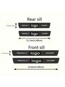 4pcs Leather Car Door Sill Scuff Plate Sticker Accessories For FOCUS - 4PCS - View 2