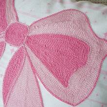 1pc Bow Embroidered Decorative Pillow Cover, Ins Style Living Room Sofa Cushion Cover With Bow Embroidery And Printed Design, Dual Craftsmanship Pillow Sham For Window Seat, Headboard, Valentine's Day, Wedding, Without Insert - Multicolor - View 7