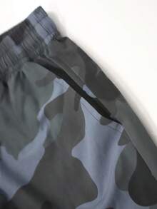 Hidkat 女士迷彩工装裤 | 抽绳腰带束脚裤，带侧袋 | Y2K街头风休闲日常户外裤 春季款 - 藍色 - 查看 7