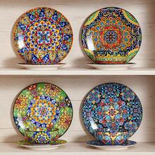 12pcs Bohemian Dinnerware Set With Dinner Plate, Dessert Plate And Bowl, Service For 4 - Bohemian-12 PCS - View 7