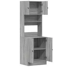 vidaXL Sonoma Küchenschrank Grau 60x50x180 cm Holzwerkstoff - Grau - Übersicht 7