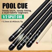 Meteor Series Premium Maple Wood Billiard Cue, Professional Competition Grade Maple Cue, 12.5mm Multi-Layer Rainbow Leather Tip, Anti-Slip Wrapping Technique, Stainless Steel Slow Tooth Joint Anti-Loosening And Deformation, 148cm, 1/2 Pieces Portable Cue, Ideal For Beginners With Stable Feel, Perfect Gift For Novice Players - 506 Meteor 1 - View 1