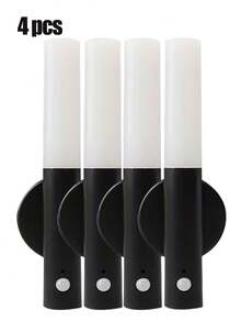 4/3/2/1 件木质壁灯带运动传感器夜灯,磁性壁灯,智能可充电 LED 棒灯,USB LED 夜灯,运动传感器壁灯和无线壁灯,便携式楼梯夜灯,木质壁灯,电池供电橱柜灯,橱柜下灯,用于运动检测的楼梯灯,适用于家庭卧室、走廊、厨房和浴室壁灯,防撞、防摔夜灯 - 彩色 - 查看 26