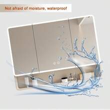 ccArmario De Baño con Espejo Led Y Organizador De Medicamentos De Pared 90 X 88 Cm A-W70*H88cm/W27.6*H34.6innn - A - Ver 2