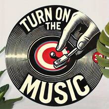Vintage Record Metal Wall Art Decor - 19.81x19.81cm Retro Music Decor For Home, Durable Metal Wall Hanging For Music Lovers Gift - 彩色 - 查看 8