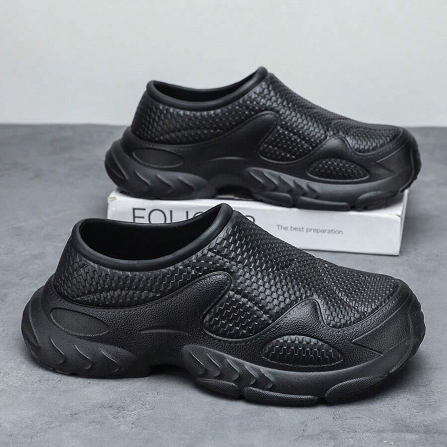 EVA Chef Shoes, Lightweight, Comfortable, Slip-On, Anti-Slip, Waterproof, Oil-Resistant, Wear-Resistant, Fashionable Casual Shoes - Khaki - View 1