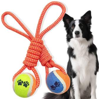 Juguete interactivo de cuerda de tiro para perros pequeños/medianos, juguete de cuerda de tiro de perro para exteriores, juguete de masticación y dentición de nudo único para cachorros