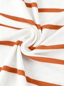 GRDR Men's Summer Knitted Striped Sweater, Fashionable Knit Top For Casual Wear And Leisure Activities - Orange - View 8