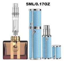高级合金香水补充瓶，底部注油设计，优雅旅行喷雾器，奢华便携喷雾器，防漏香水盒